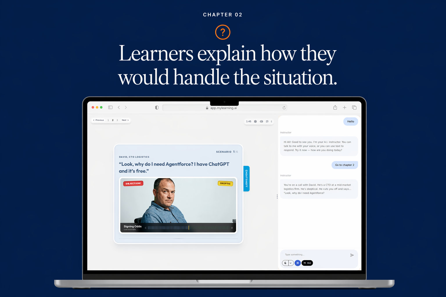 Learners explain how they would handle the situation.